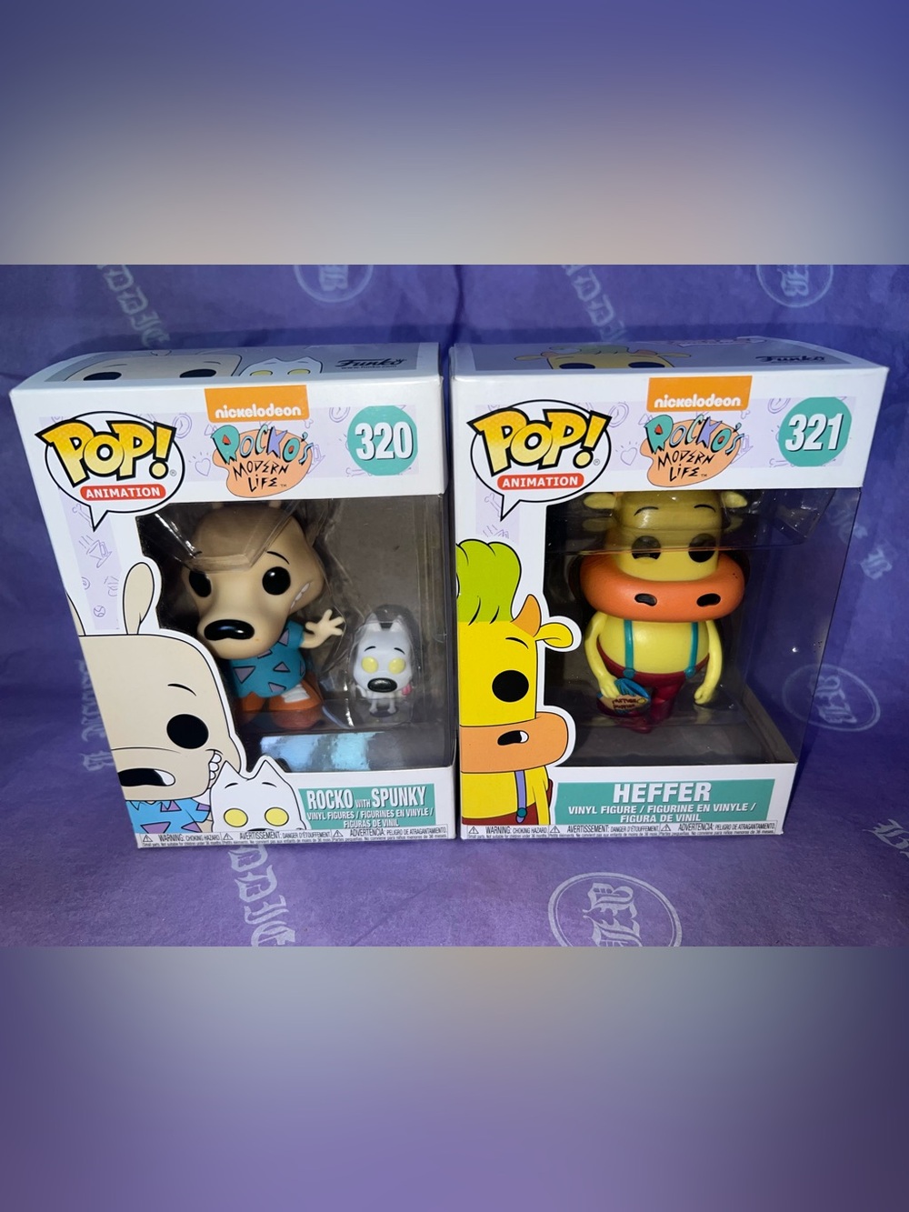 Funko Pop! Nickelodeon Rocko with Spunky #320 & Heffer #321